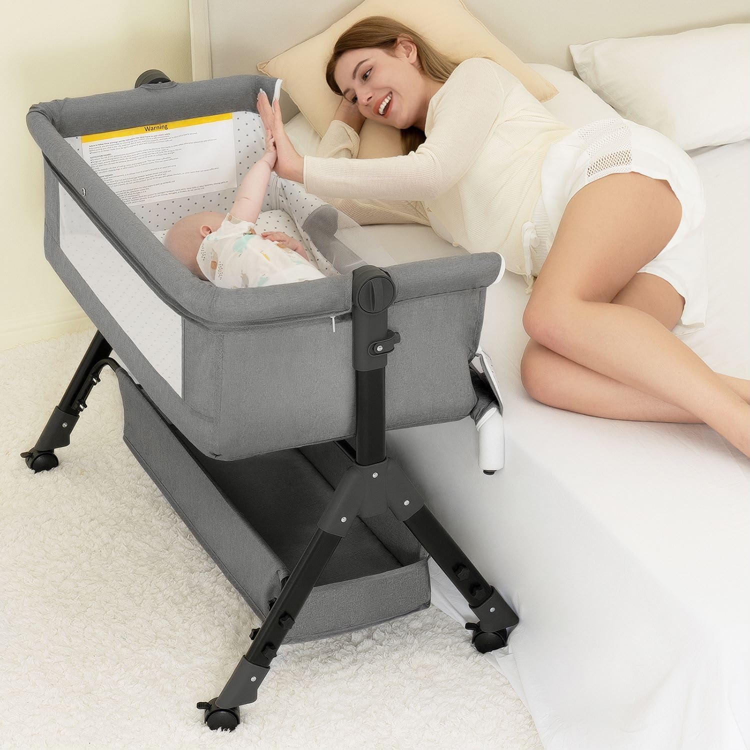 Bassinet Bedside Sleeper - 3 w 1: Kołyska dziecięca, łóżeczko