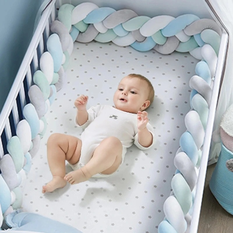 Baby Nursery Cushion - 1M/2M/3.6M Ochraniacz do łóżeczka dziecięcego Węzeł