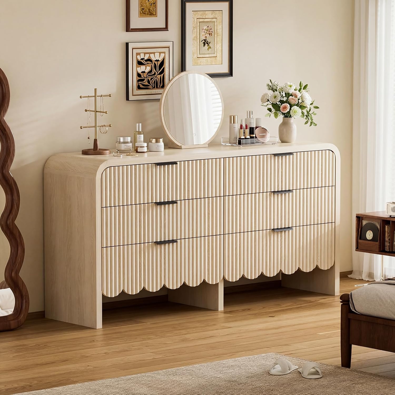 Baby Nursery Handles - Drewniana komoda z 6 szufladami, szuflady