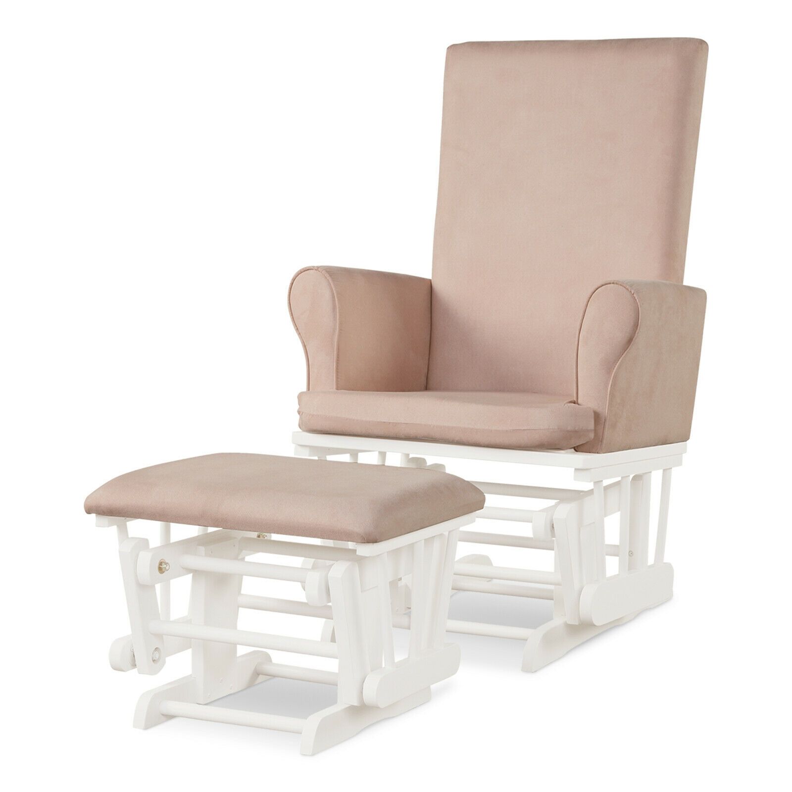 Baby Nursery Glider Chair - Fotel bujany dla niemowląt z podnóżkiem