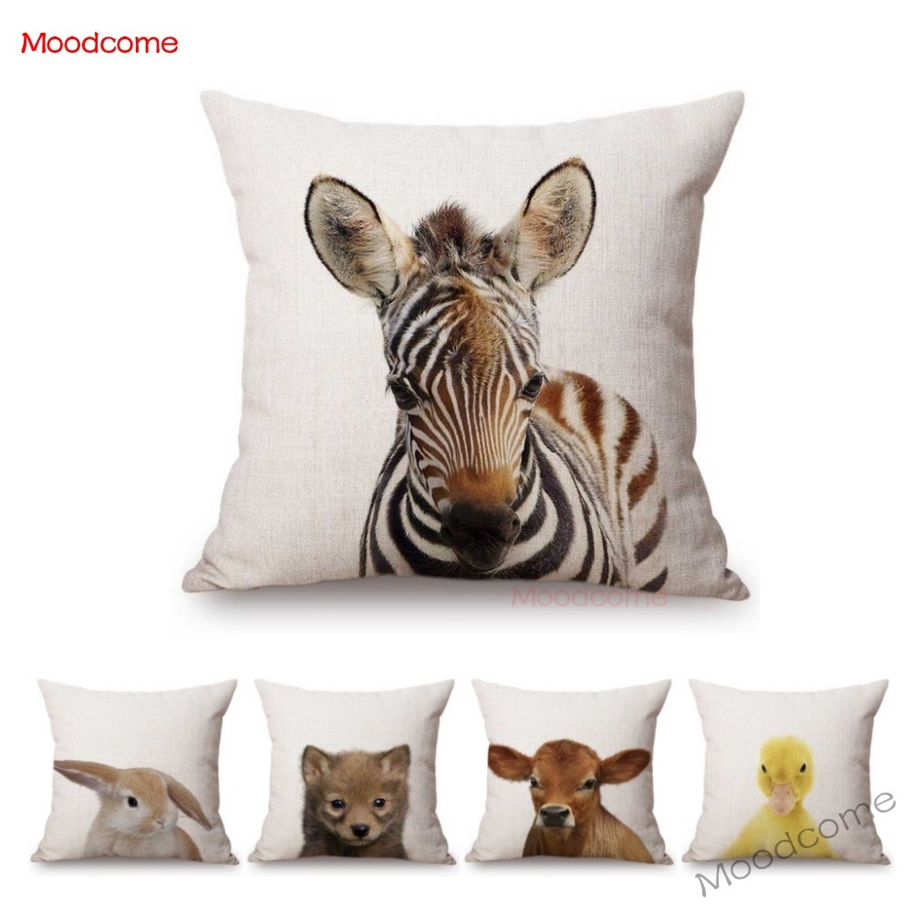 Baby Nursery Cushion - Cute Baby Setting Nursery Art Baby