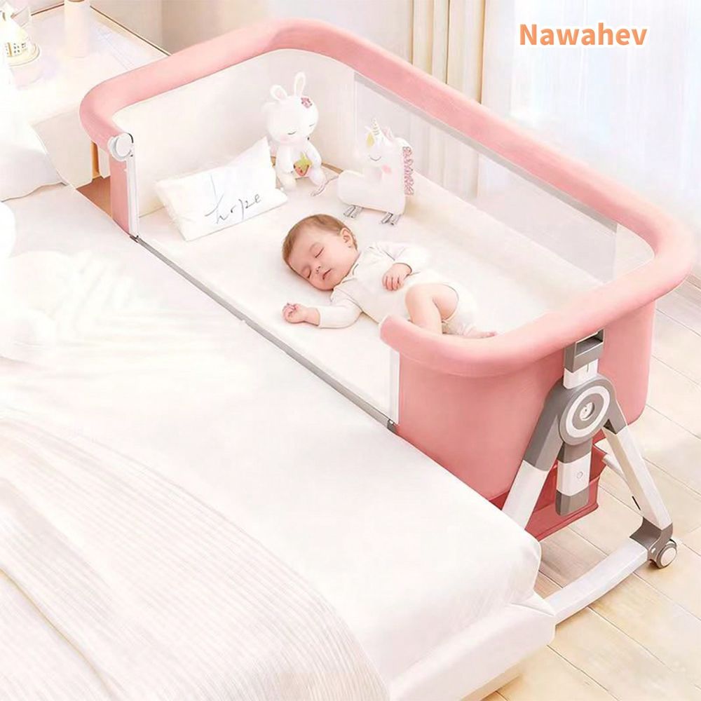 Bassinet Bedside Sleeper - 4w1 Łóżeczko dziecięce przy łóżku, regulowane