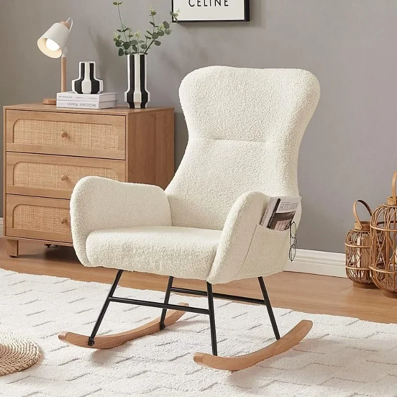 Baby Nursery Glider Chair - Fotel bujany Hansones do pokoju dziecięcego,