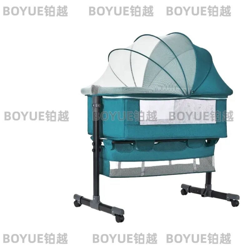 Bassinet Bedside Sleeper - Aluminiowa składana łóżeczko-kołyska do łóżka rodziców,