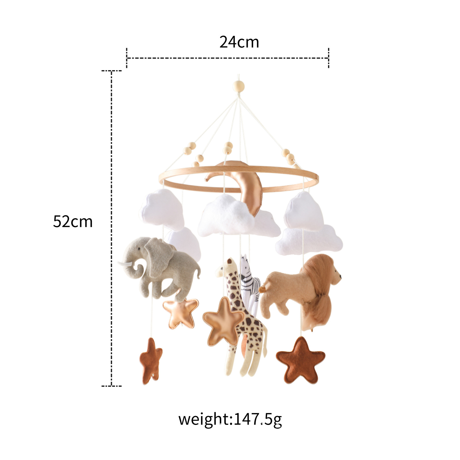 Baby Nursery Jungle Animals - Gorąca sprzedaż Nordic Handmade filc Jungle