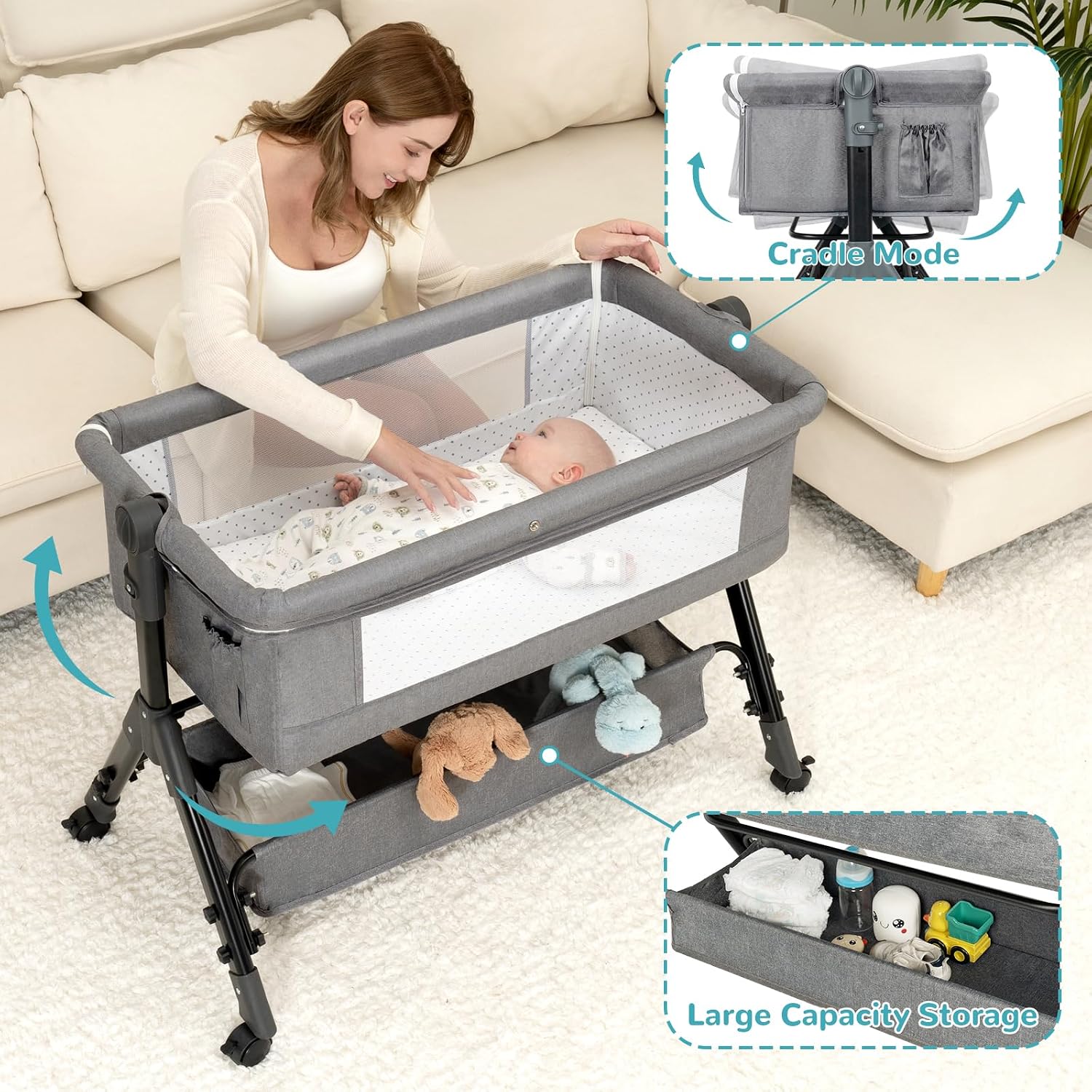 3 w 1: Kołyska dziecięca, łóże – Bassinet Bedside Sleeper recenzja i cena