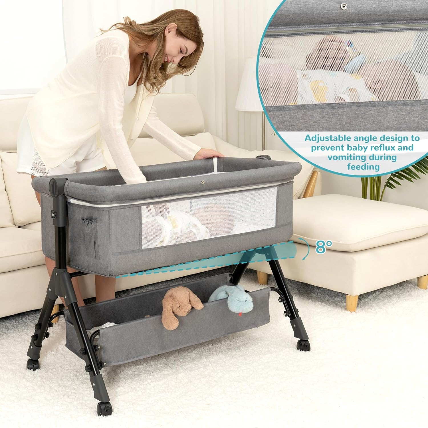 3 w 1: Kołyska dziecięca, łóże – Bassinet Bedside Sleeper recenzja i cena
