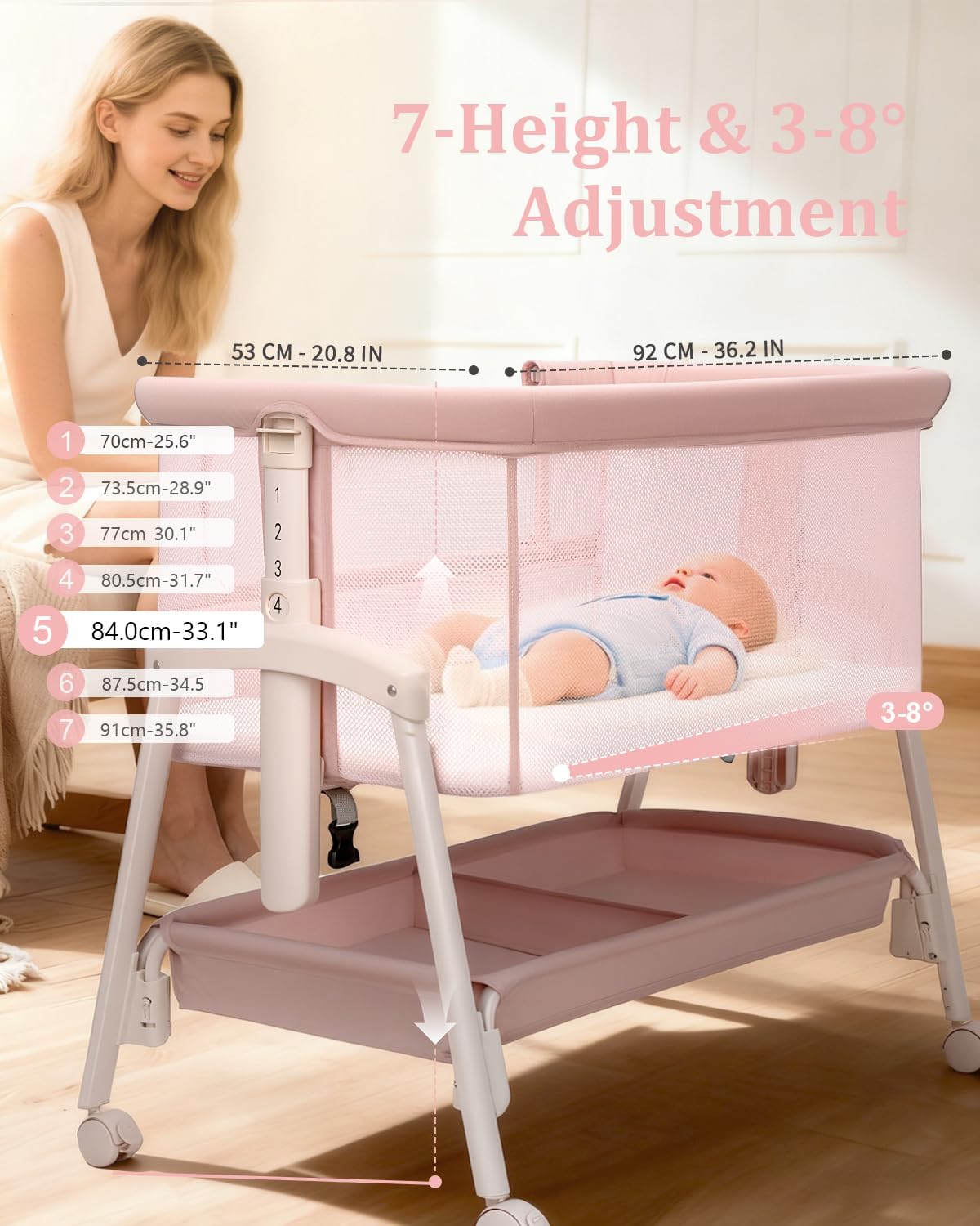 3 w 1: Kołyska dla niemowląt,  – Bassinet Bedside Sleeper recenzja i cena