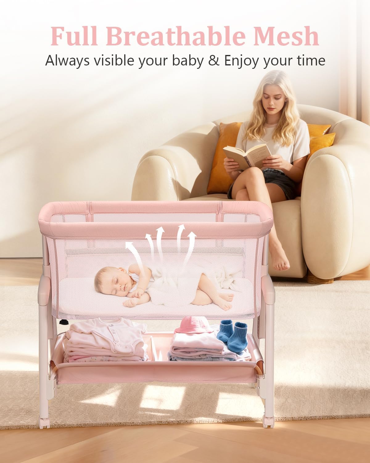 3 w 1: Kołyska dla niemowląt,  – Bassinet Bedside Sleeper recenzja i cena