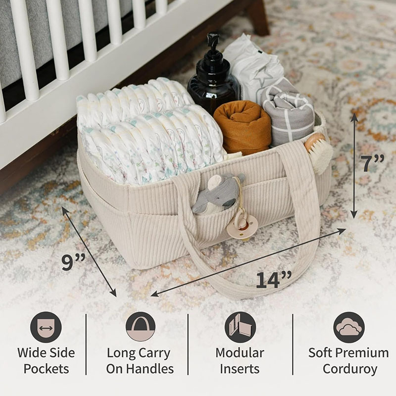 Duża, składana torba na pieluc – Baby Nursery Handles recenzja i cena