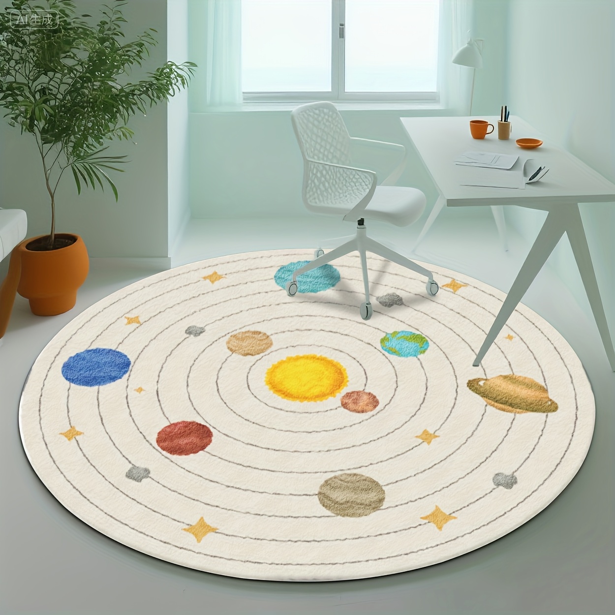 Uroczy okrągły dywanik z plane – Baby Nursery Cushion recenzja i cena