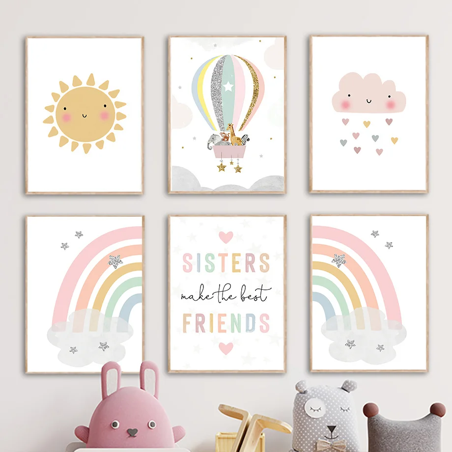 Żyrafa Słoń Balon Słońce Tęcza – Baby Nursery Girl recenzja i cena