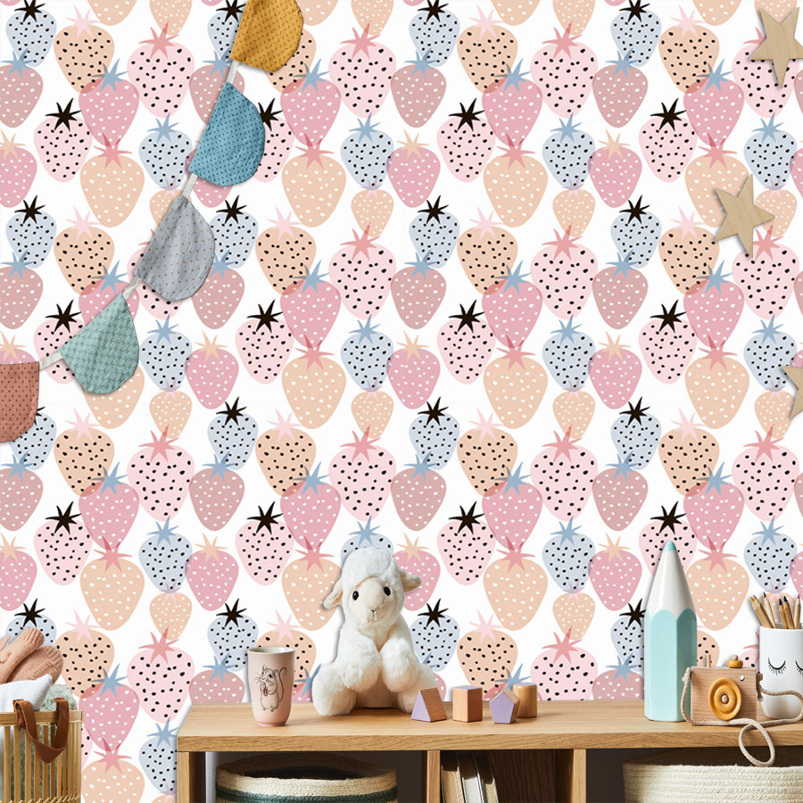 12+ Urocza tapeta z truskawkow – Baby Nursery Water recenzja i cena