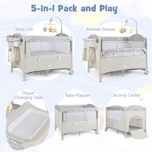 Łóżeczko 5-w-1, przenośne łóże – Bassinet Bedside Sleeper recenzja i cena