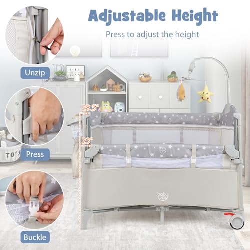 Łóżeczko 5-w-1, przenośne łóże – Bassinet Bedside Sleeper recenzja i cena