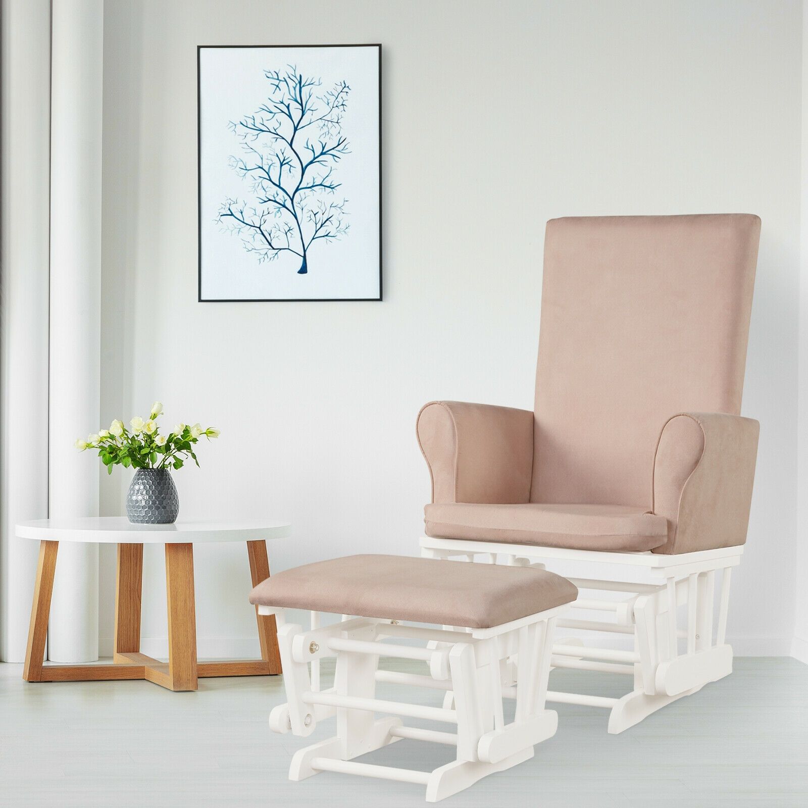 Fotel bujany dla niemowląt z p – Baby Nursery Glider Chair recenzja i cena