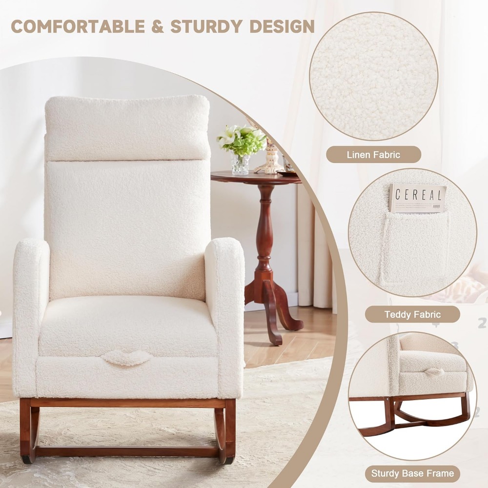 Fotel bujany Fotel do pokoju d – Baby Nursery Glider Chair recenzja i cena