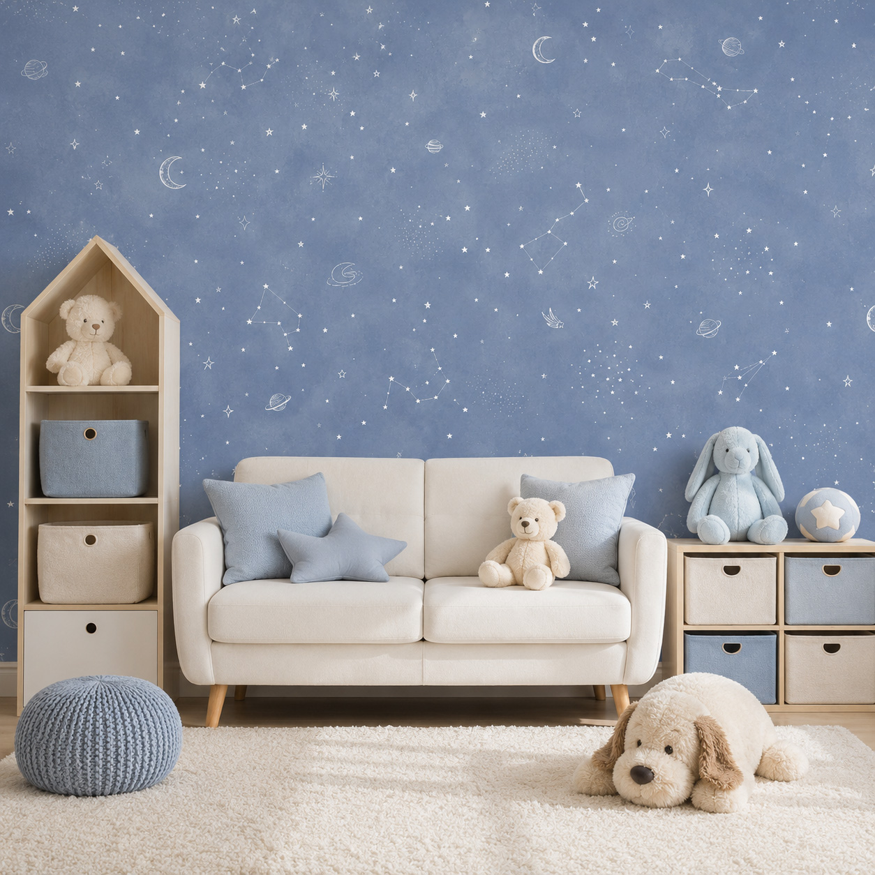 Niebieska tapeta samoprzylepna – Baby Nursery Water recenzja i cena