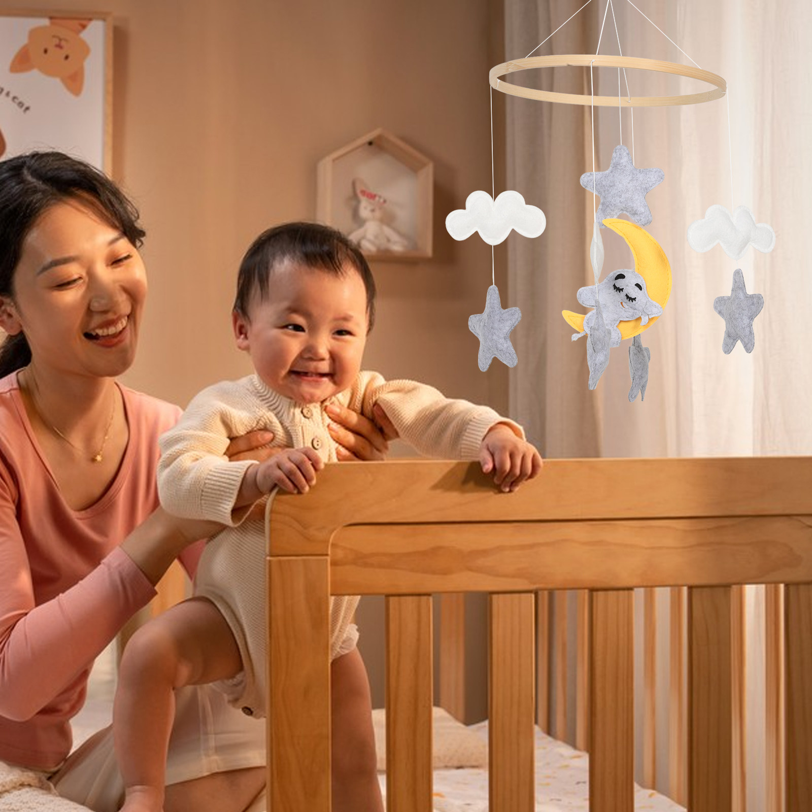 Filcowa zawieszka do łóżeczka  – Baby Nursery Girl recenzja i cena