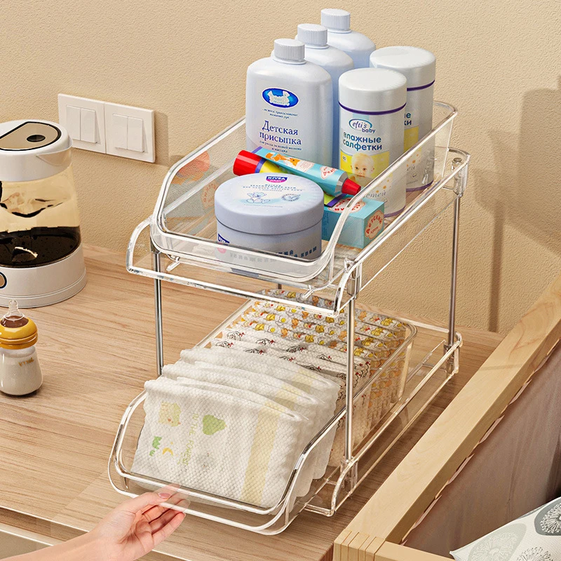 Dwupoziomowy, przezroczysty or – Baby Nursery Organizer recenzja i cena