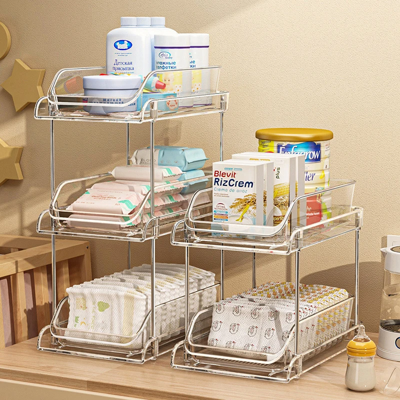 Dwupoziomowy, przezroczysty or – Baby Nursery Organizer recenzja i cena
