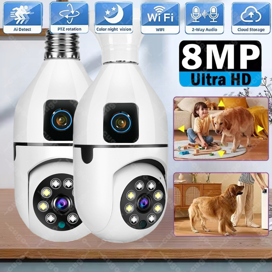 Kamera IP WiFi w żarówce E27,  – Baby Nursery Camera recenzja i cena