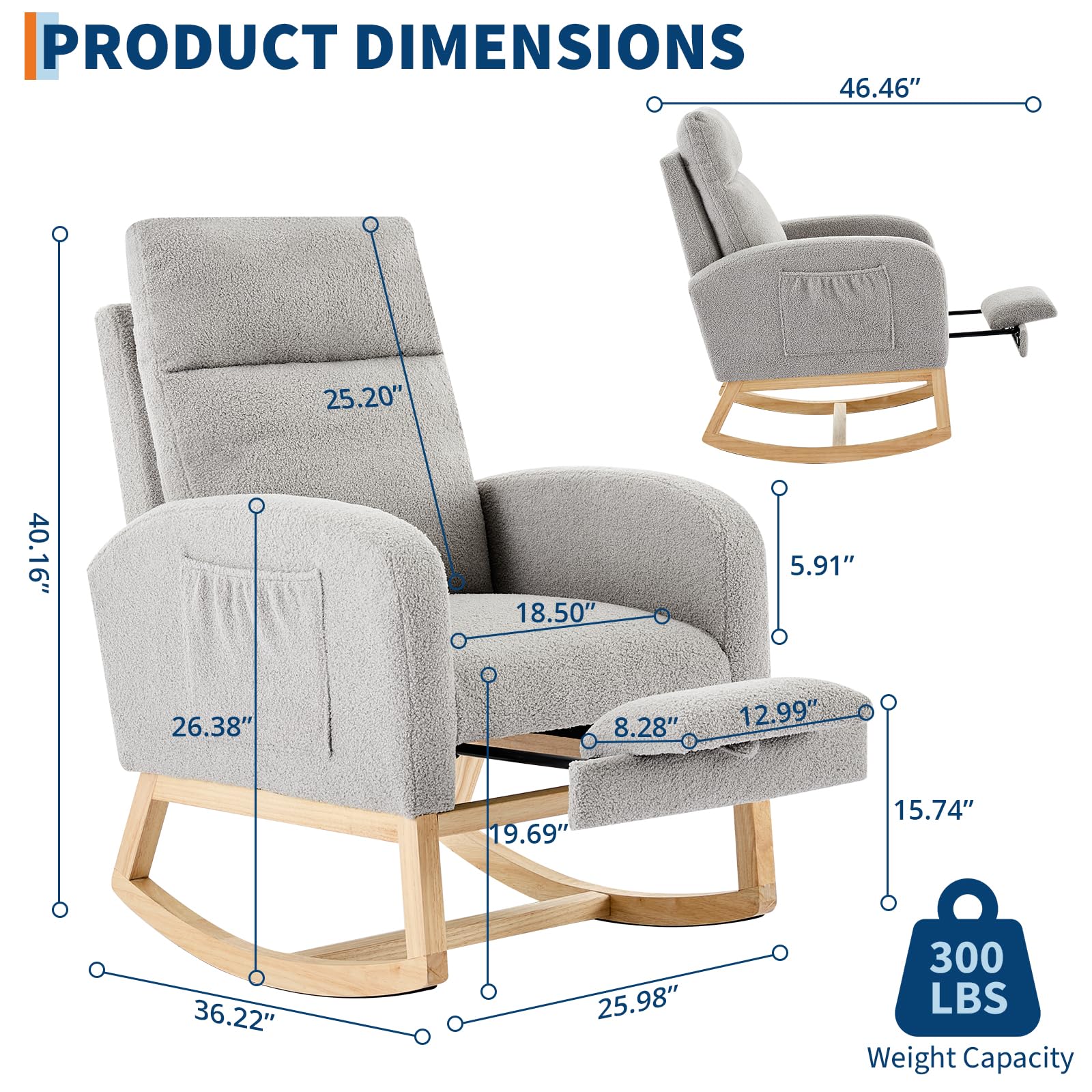 Nowoczesne krzesło bujane do p – Baby Nursery Rocking Chair recenzja i cena