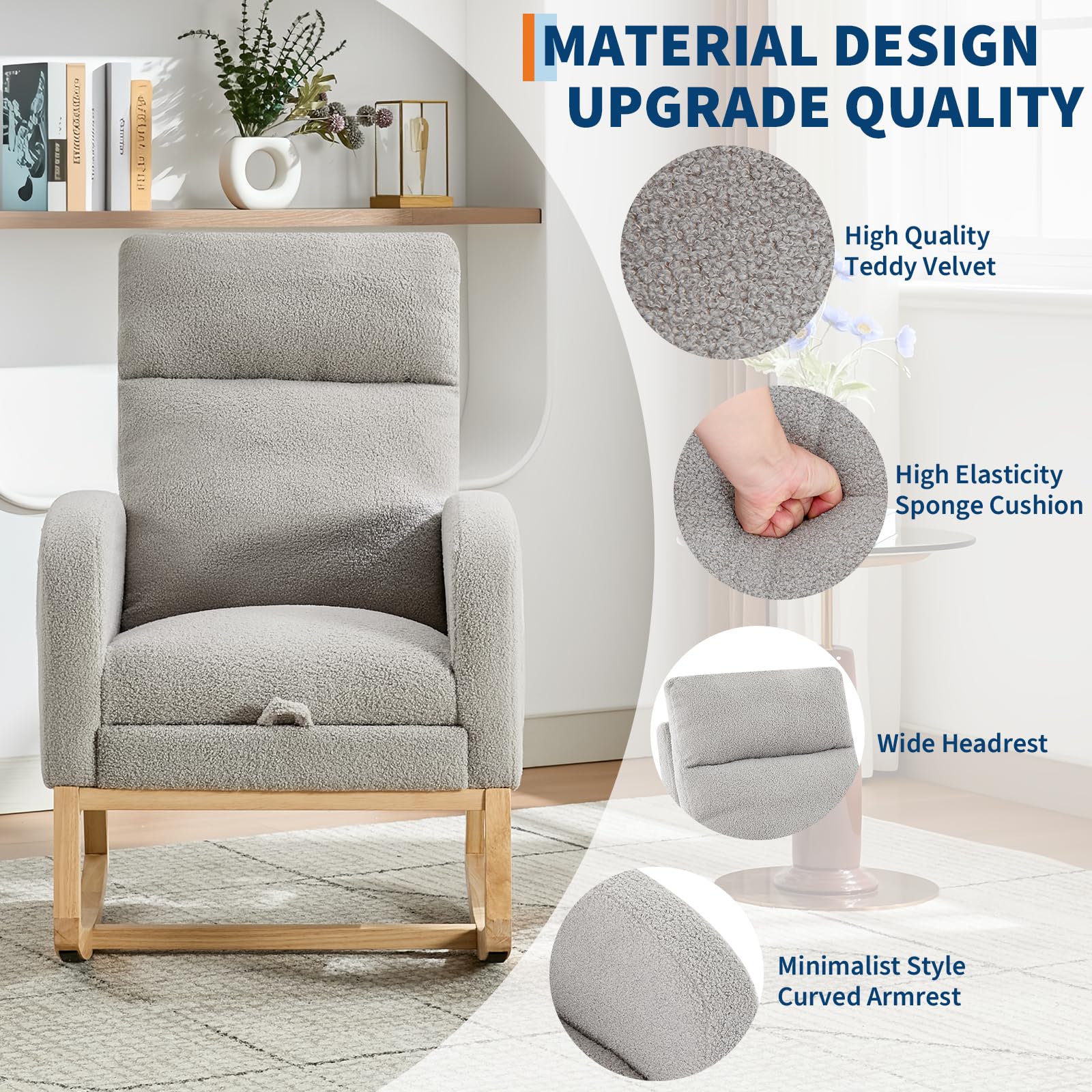 Nowoczesne krzesło bujane do p – Baby Nursery Rocking Chair recenzja i cena