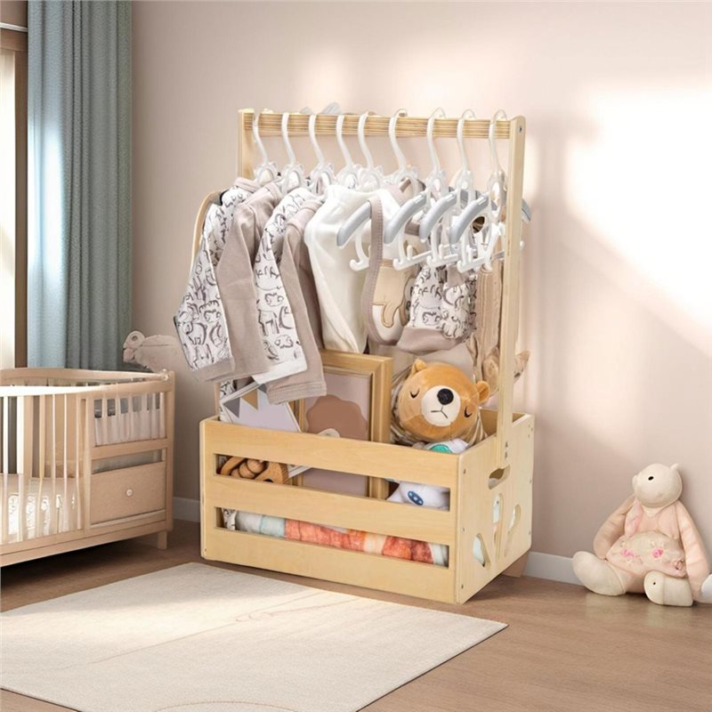 ABUI - Drewniany kosz na preze – Baby Nursery Handles recenzja i cena
