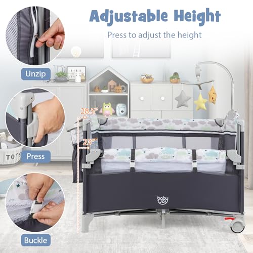 Łóżeczko 5-w-1, przenośne łóże – Bassinet Bedside Sleeper recenzja i cena