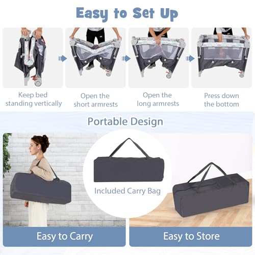 Łóżeczko 5-w-1, przenośne łóże – Bassinet Bedside Sleeper recenzja i cena