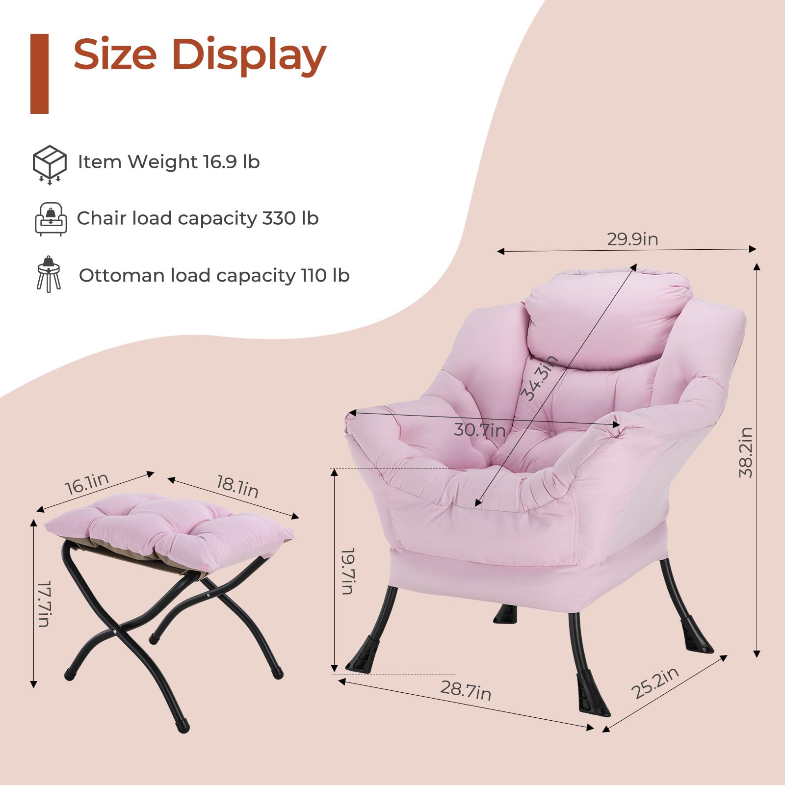 Leniwy fotel z podnóżkiem, wyg – Baby Nursery Rocking Chair recenzja i cena
