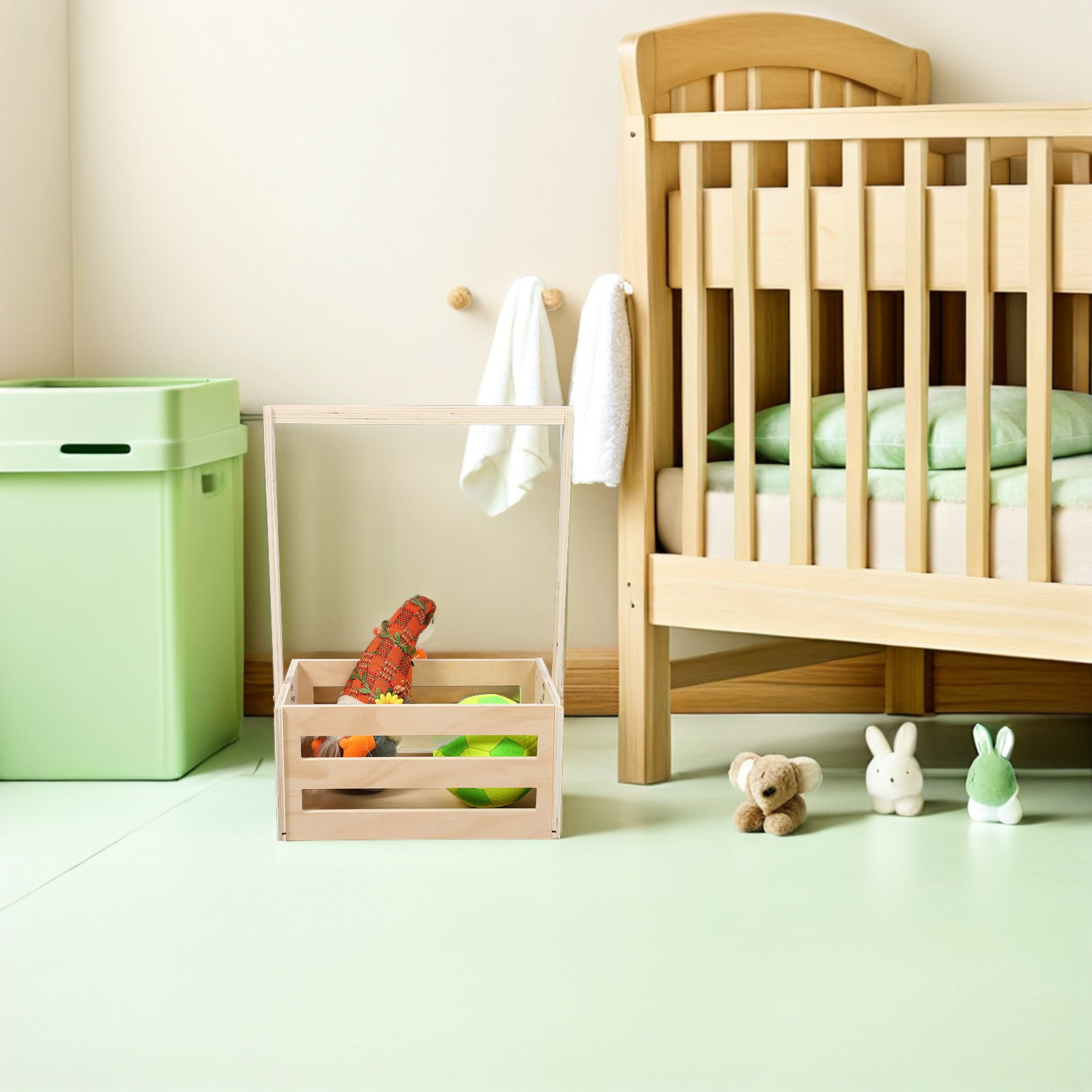 Drewniana skrzynia do przechow – Baby Nursery Organizer recenzja i cena
