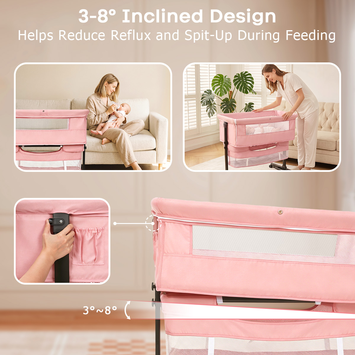 Kmaier Łóżeczko dziecięce z ba – Bassinet Bedside Sleeper recenzja i cena