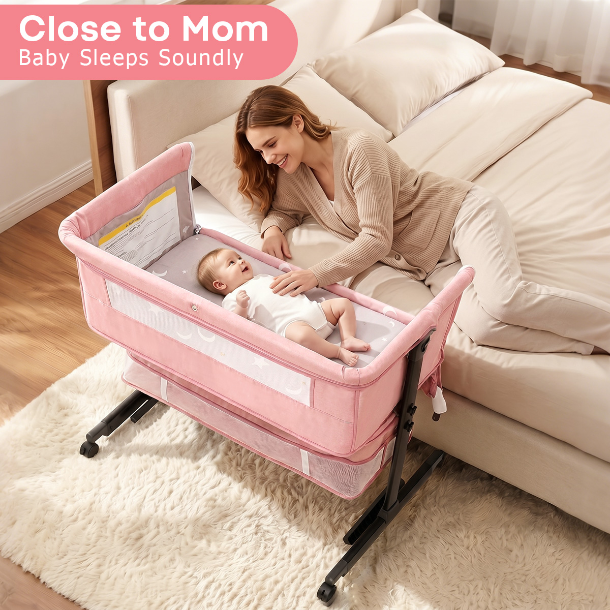 Kmaier Łóżeczko dziecięce z ba – Bassinet Bedside Sleeper recenzja i cena