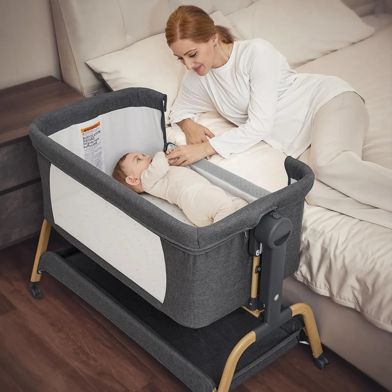 Łóżeczko dla niemowląt 3 w 1,  – Bassinet Bedside Sleeper recenzja i cena