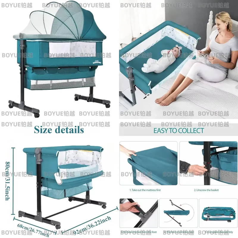 Łóżeczko dla niemowląt 3 w 1 z – Bassinet Bedside Sleeper recenzja i cena