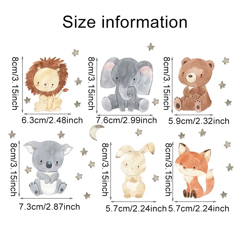 6 szt./zestaw Naklejki ścienne – Baby Nursery Water recenzja i cena