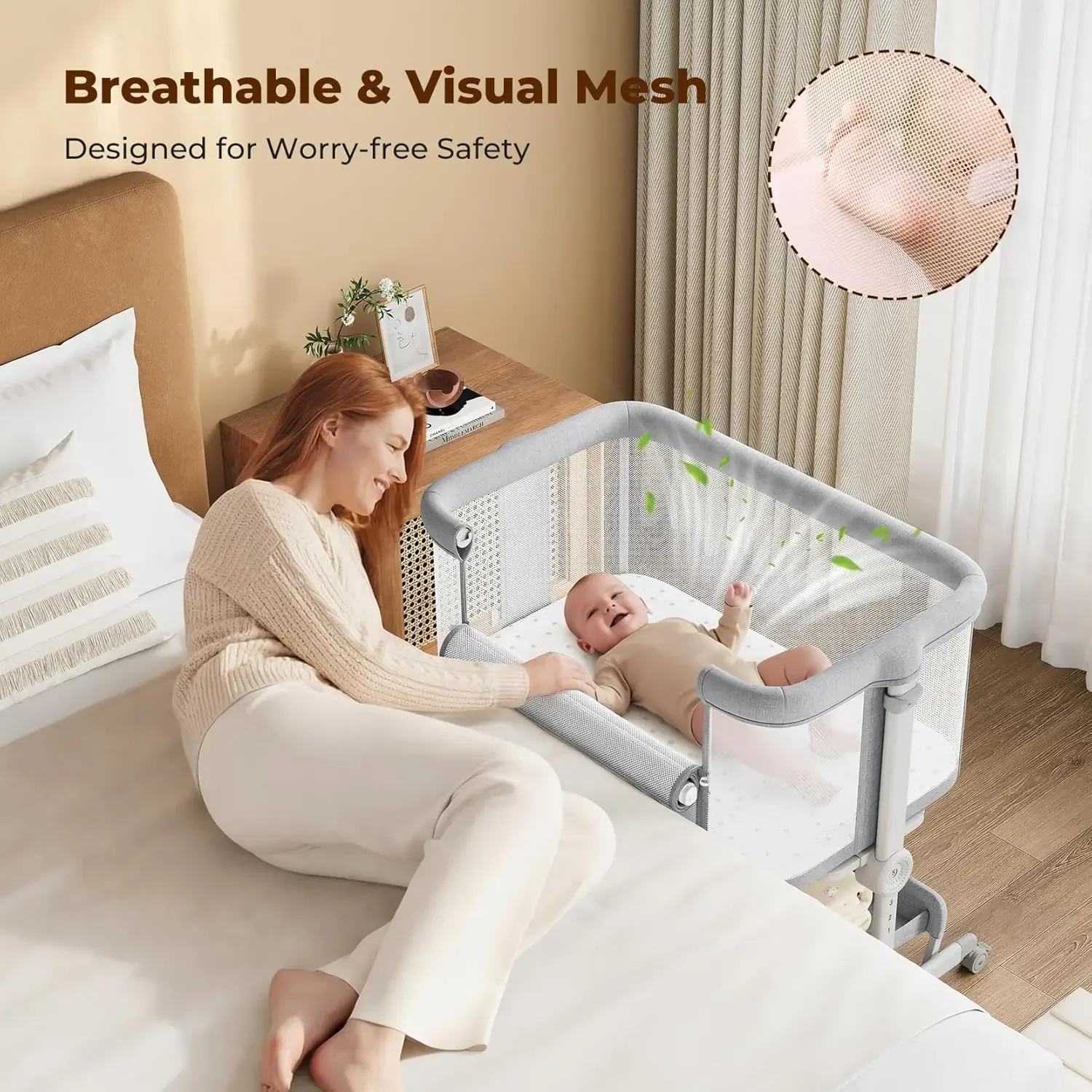 Łóżeczka dla niemowląt, przeno – Bassinet Bedside Sleeper recenzja i cena