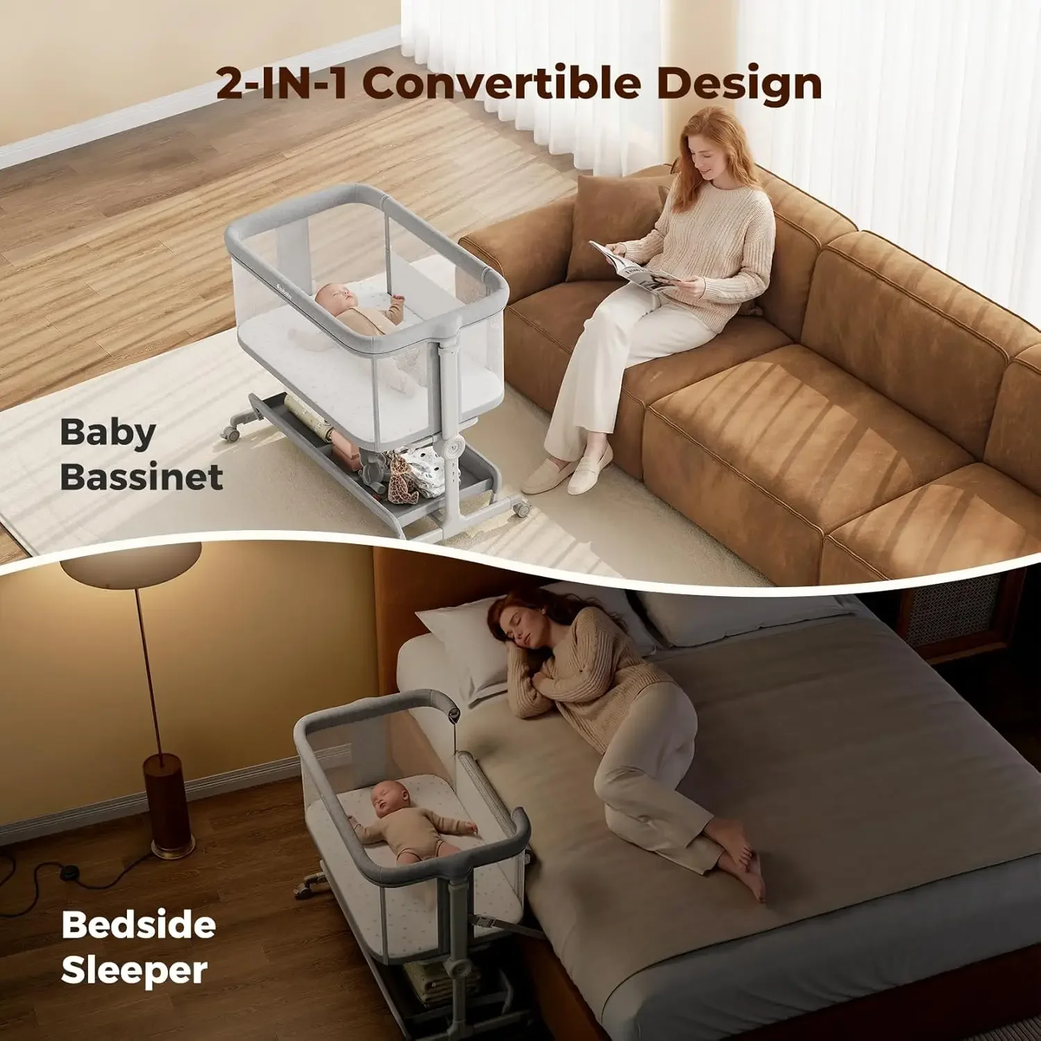 Łóżeczka dla niemowląt, przeno – Bassinet Bedside Sleeper recenzja i cena