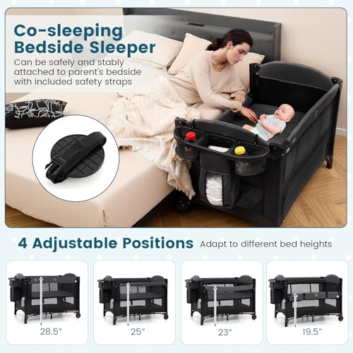 Łóżeczko dziecięce 5 w 1 z bal – Bassinet Bedside Sleeper recenzja i cena