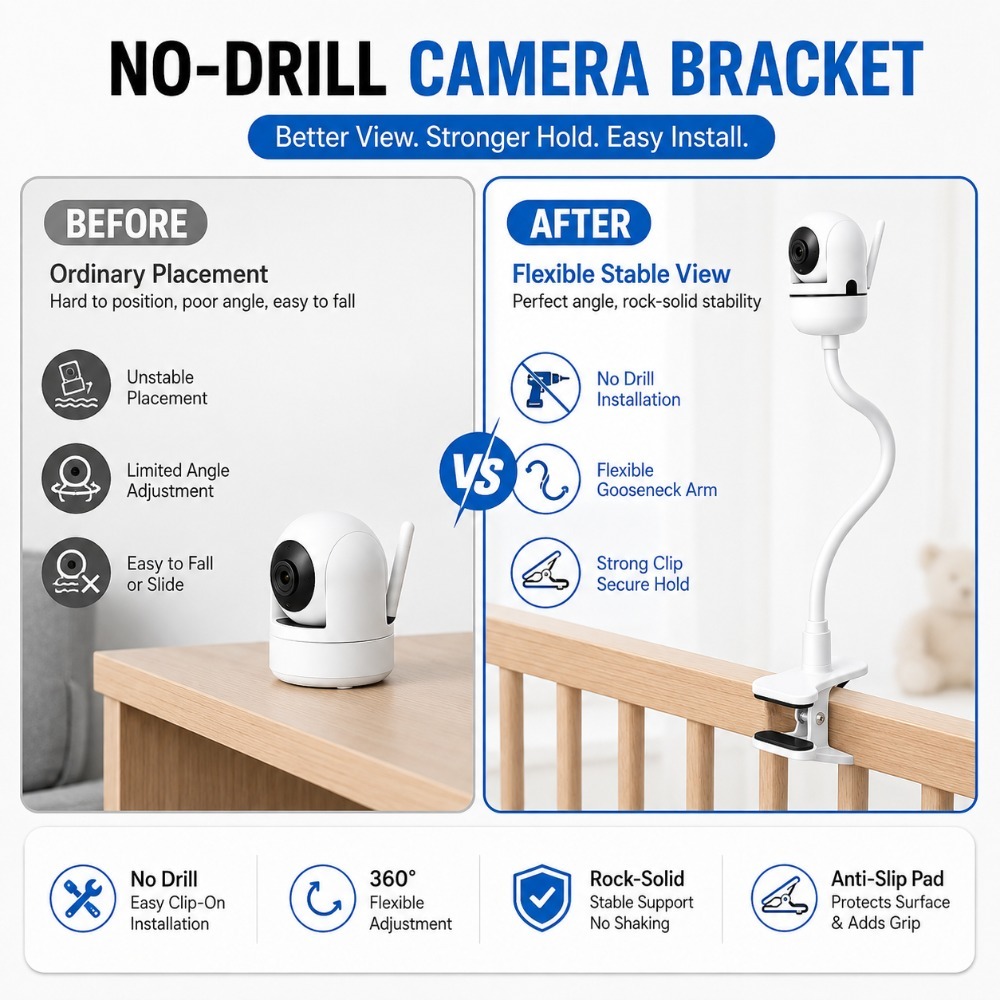 Elastyczny uchwyt do monitora  – Baby Nursery Camera recenzja i cena