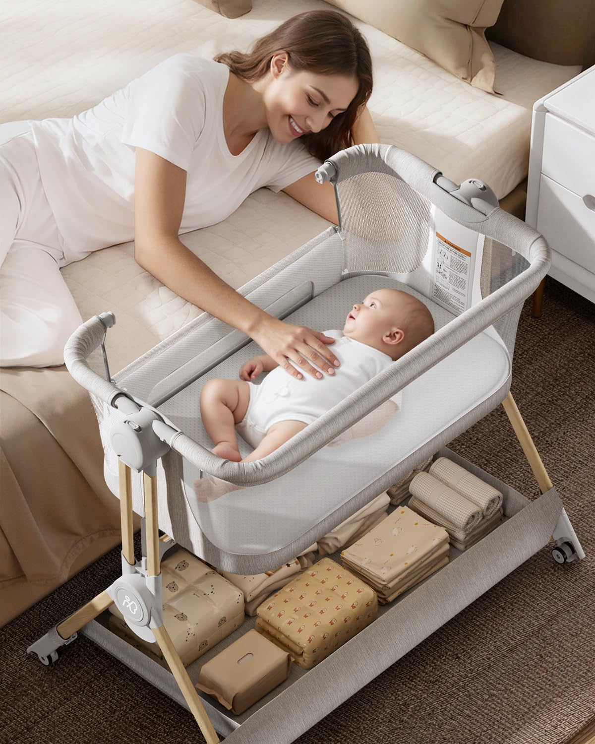 Łóżeczko dziecięce 3 w 1, skła – Bassinet Bedside Sleeper recenzja i cena